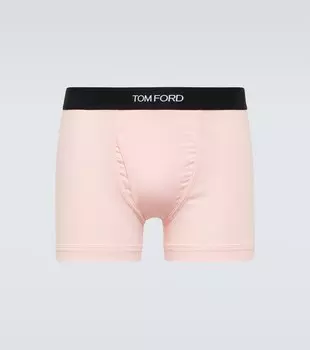 Боксеры из хлопкового джерси с логотипом Tom Ford, розовый