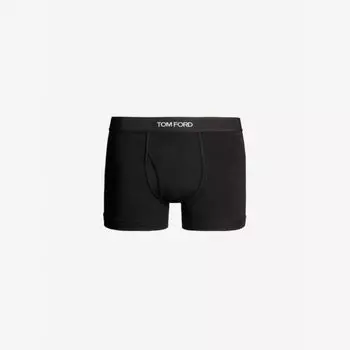 Боксеры из хлопкового джерси с вышитым логотипом Tom Ford, черный