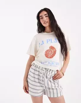 Боксеры из хлопкового поплина ASOS DESIGN с контрастными полосками
