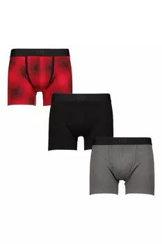 Боксеры из органического хлопка, 3 пары Gap, красный