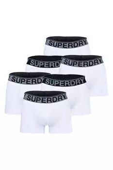Боксеры из органического хлопка с логотипом - 6 пар Superdry, белый