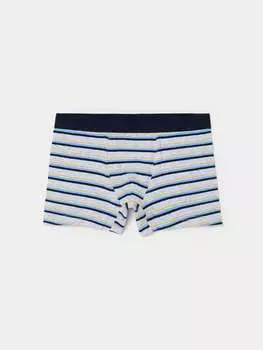 Боксеры из органического хлопка с полосатым рисунком Ovs, цвет grey/blue