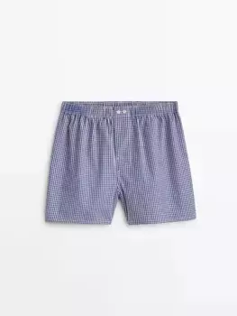 Боксеры из поплина Massimo Dutti, синий