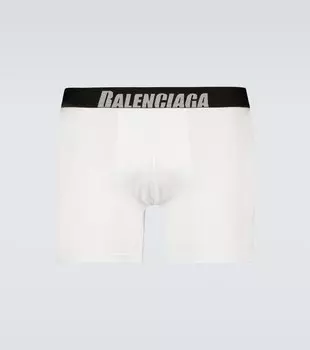 Боксеры из смесового хлопка с логотипом Balenciaga, белый