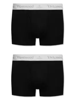 Боксеры из смесового органического хлопка с логотипом Vivienne Westwood, черный