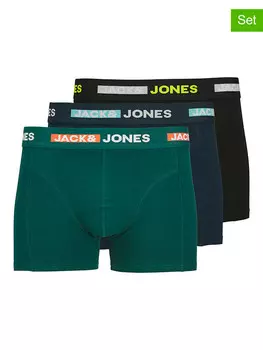 Боксеры Jack & Jones 3er Set, цвет grn/dunkelblau/schwarz