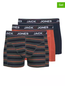 Боксеры Jack & Jones 3er Set John, цвет dunkelblau/koralle