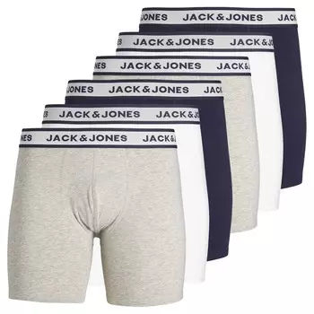 Боксеры JACK & JONES Boxer shorts, цвет Navy/Light grey/White