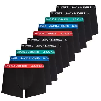 Боксеры Jack & Jones Boxershort 10 шт, цвет Rot/Blau/Petrol/Schwarz
