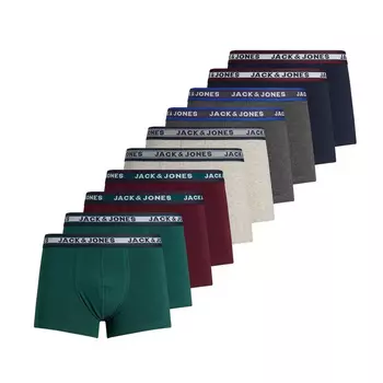 Боксеры Jack & Jones Boxershort 10 шт, цвет Grn/Rot/Beige/Grau/Dunkelblau