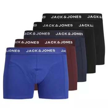 Боксеры Jack & Jones Boxershort 5 шт, цвет Schwarz/Blau/Rot