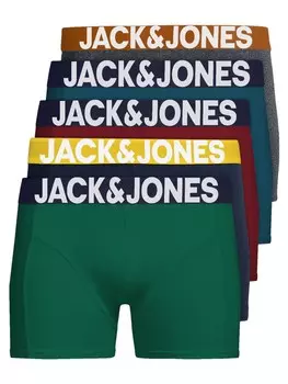 Боксеры JACK & JONES JJSolid, цвет marine blue/mottled grey/Fir/Wine red