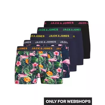 Боксеры Jack & Jones Pink Flamingo 5 шт, разноцветный