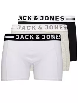 Боксеры Jack & Jones Set 3 шт, цвет Wei-Grau-Schwarz