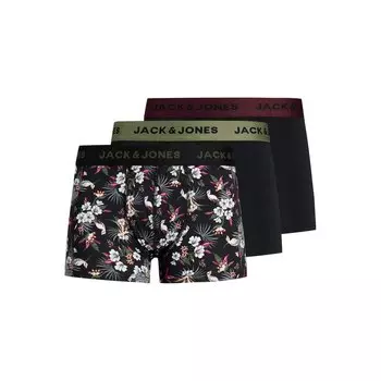 Боксеры Jack & Jones Set Of 3s Flower Microfiber, черный