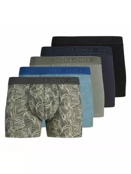 Боксеры Jack & Jones short 5er Pack, цвет grn/blau/schwarz
