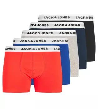 Боксеры JACK & JONES, синий/темно-синий/пятнистый серый/светло-красный/черный