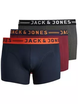 Боксеры Jack & Jones, темно-синий/пятнистый серый/бордовый
