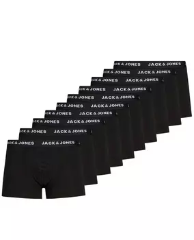 Боксеры Jack & Jones Trunk JACSOLID TRUNKS 10 шт, черный
