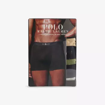 Боксеры классические Polo Ralph Lauren с фирменной резинкой, хаки / бежевый