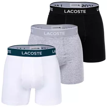 Боксеры Lacoste Boxershort 3 шт, черный