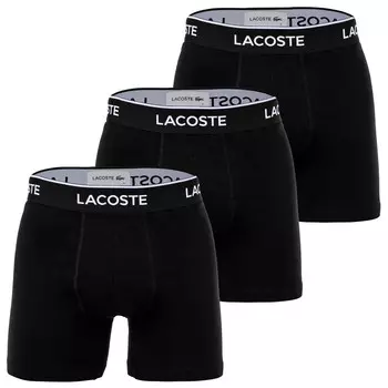 Боксеры Lacoste Boxershort 3 шт, черный