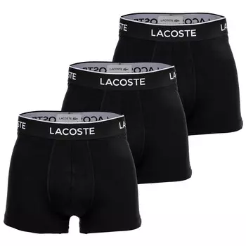 Боксеры Lacoste Boxershort 3 шт, черный
