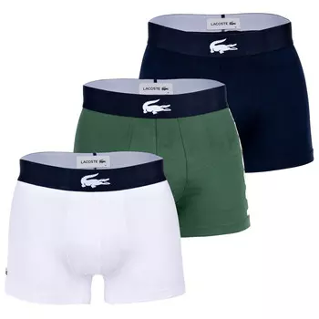 Боксеры Lacoste Boxershort 3 шт, цвет Grn/Dunkelblau/Wei