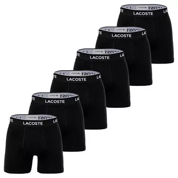 Боксеры Lacoste Boxershort 6 шт, черный