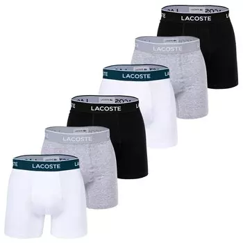 Боксеры Lacoste Boxershort 6 шт, черный