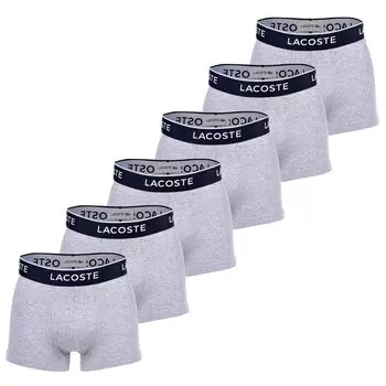 Боксеры Lacoste Boxershort 6 шт, серый