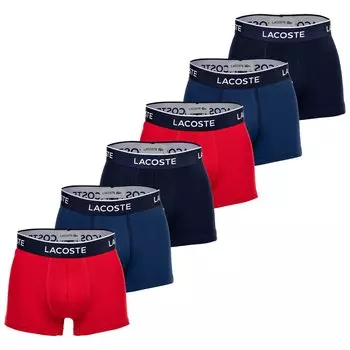Боксеры Lacoste Boxershort 6 шт, синий