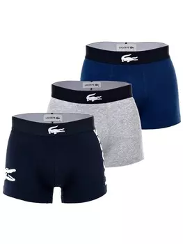 Боксеры Lacoste short 3er Pack, цвет blau/grau/schwarz
