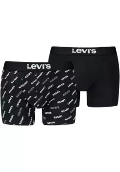 Боксеры Levi's (2 шт. в упаковке) со стильным рисунком, белый
