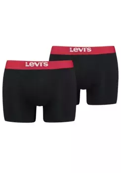 Боксеры Levi's (2 шт. в упаковке), с широким поясом с логотипом, красный