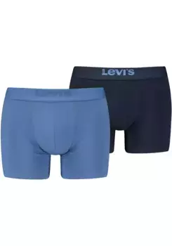 Боксеры Levi's "SOLID BASIC BOXER" (2 шт. в упаковке), с поясом с логотипом, синий
