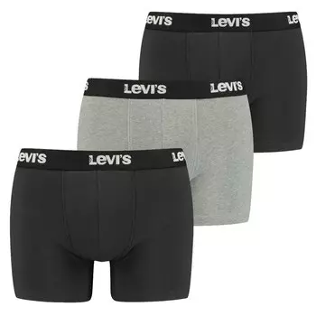 Боксеры Levis 37149-0666 Briefs Shorts 3 шт, серый