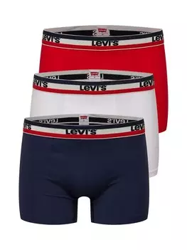 Боксеры LEVIS Boxer shorts, цвет Dark blue/Red/White
