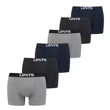 Боксеры Levis Boxershort 6 шт, серый/черный/синий
