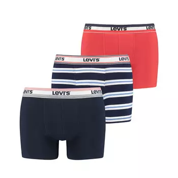 Боксеры Levis Boxershorts LEVIS Men Giftbox Logo Boxer Brief 3P, цвет 831 - navy/red
