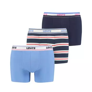 Боксеры Levis Boxershorts LEVIS Men Giftbox Logo Boxer Brief 3P, цвет Blue Combo