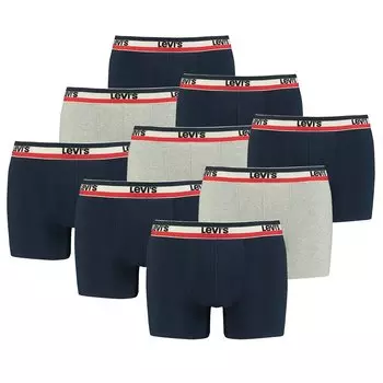Боксеры Levis Boxershorts LEVIS Men Sprtswr Logo Boxer 9P, цвет Navy / Grey Melange