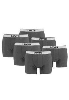 Боксеры Levis Boxershorts LEVIS MEN VINTAGE HEATHER BOXER BRIEF 6 шт, черный