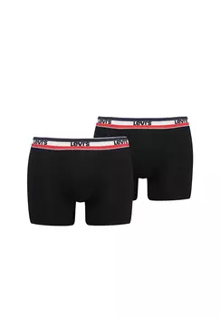 Боксеры Levis Boxershorts MEN SPRTSWR LOGO BOXER BRIEF ORGANIC CO 2 шт, черный
