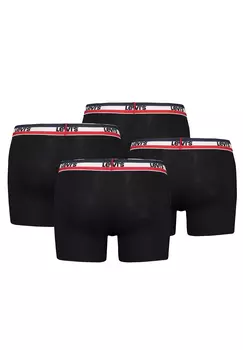 Боксеры Levis Boxershorts MEN SPRTSWR LOGO BOXER BRIEF ORGANIC CO 4 шт, черный
