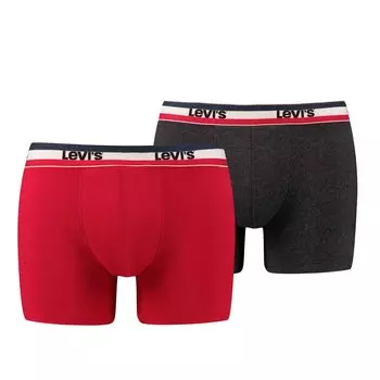 Боксеры Levis BoxershortsLEVIS Men Sprtswr Logo Boxer 2Pin786 - Red / Black, цвет BoxershortsLEVIS Men Sprtswr Logo Boxer 2Pin786 - Red / Black