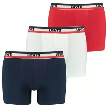 Боксеры Levis Logo 3 шт, красный