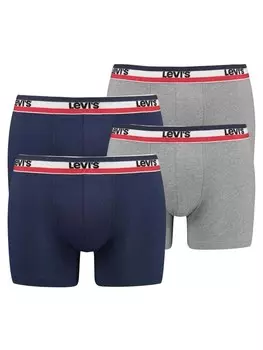Боксеры Levis short 4er Pack, цвет blau/hellgrau