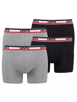 Боксеры Levis short 4er Pack, цвет hellgrau/schwarz