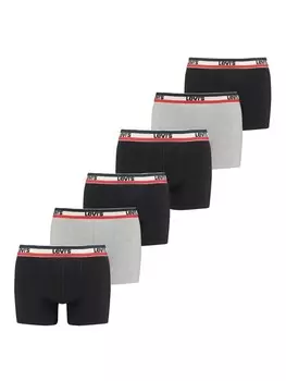 Боксеры Levis short 6er Pack, цвет schwarz/grau